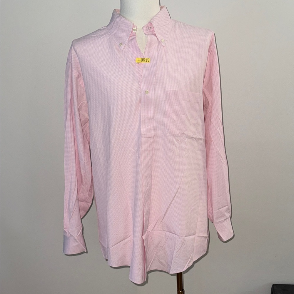 Brooks Brothers Soft Pink and White Dress Shirt